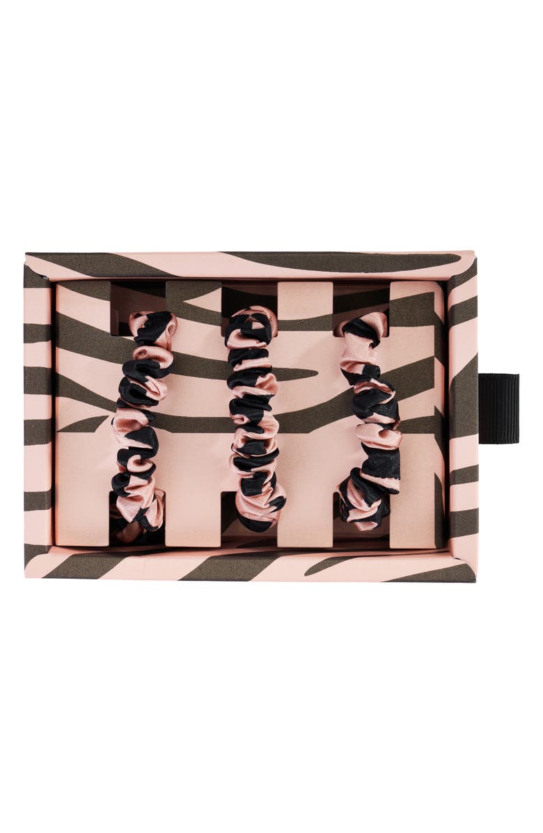 BLISSY 3-Pack Skinny Silk Scrunchies, Alternate, color, Tiger