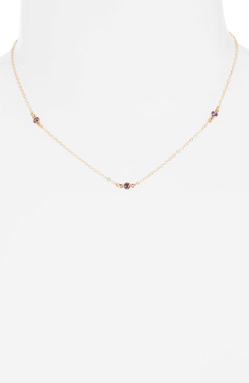 Set & Stones Birthstone Station Necklace In Gold