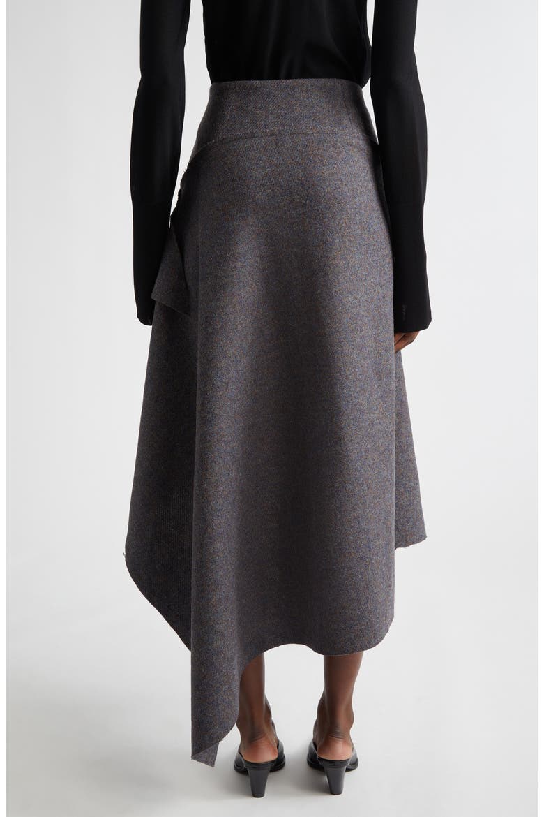 Belnavis Asymmetric Wool Skirt, Alternate, color, SLATE