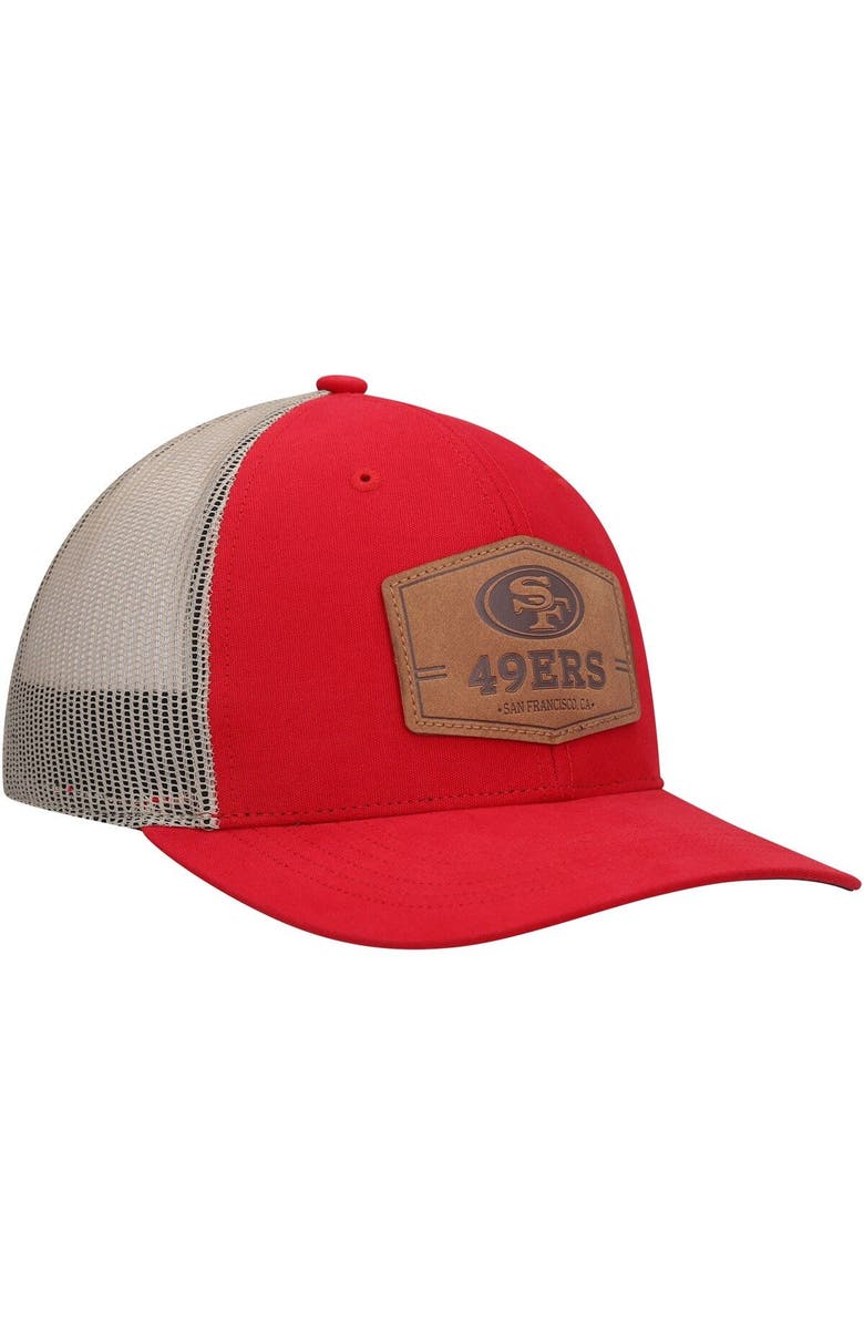 '47 Men's '47 Scarlet/Natural San Francisco 49ers Rawhide Trucker Adjustable Hat, Alternate, color, Scarlet