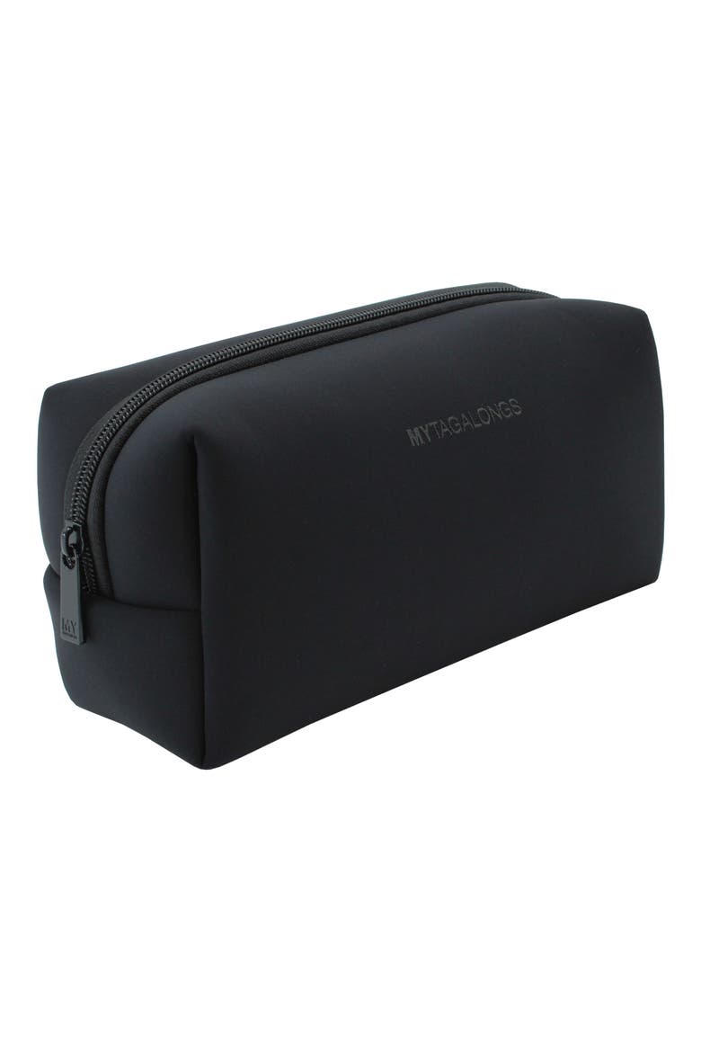 Loaf Cosmetic Bag with Zip Pouch, Alternate, color, BLACK