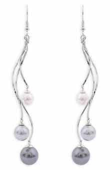Pearl Twist Dangle Earrings