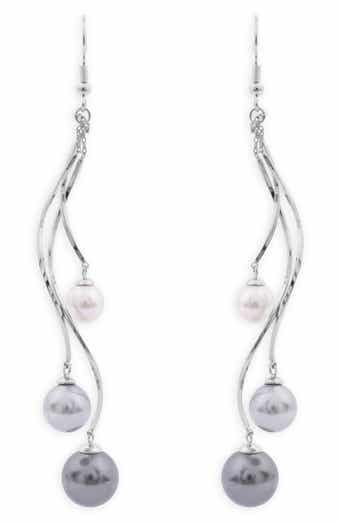 Pearl Twist Dangle Earrings