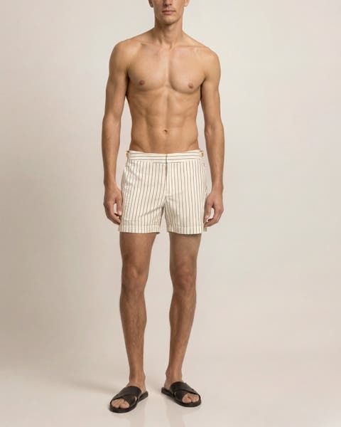 Setter Seersucker Shorter Length Tailored  Swim Shorts