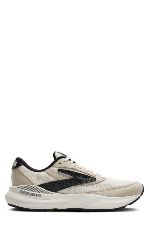 Brooks Adrenaline Gts 24 Running Shoe In Coconut/silverlining/black