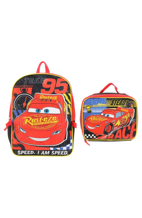 Bioworld Kids' Cars Backpack With Lunch Bag In Red