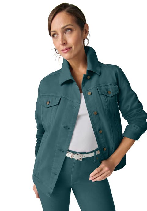 Classic Cotton Denim Jacket (Plus)