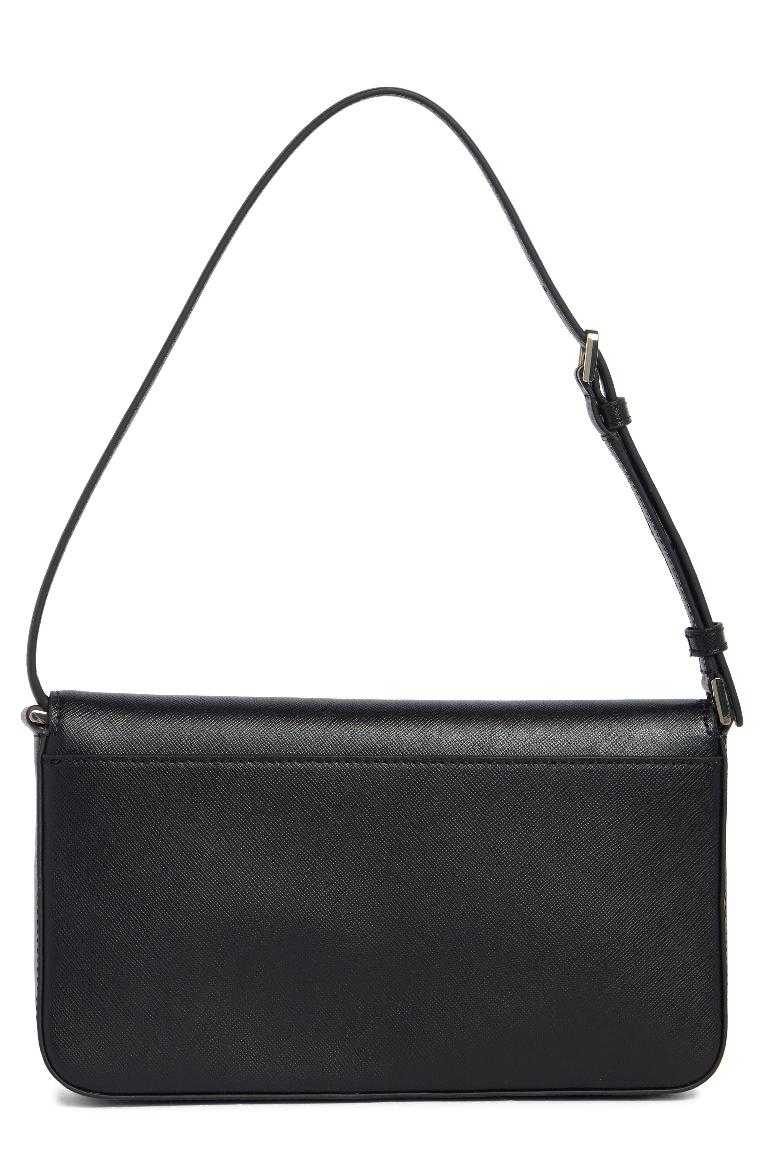 Kate Spade New York staci saffiano leather shoulder bag, Alternate, color, Black