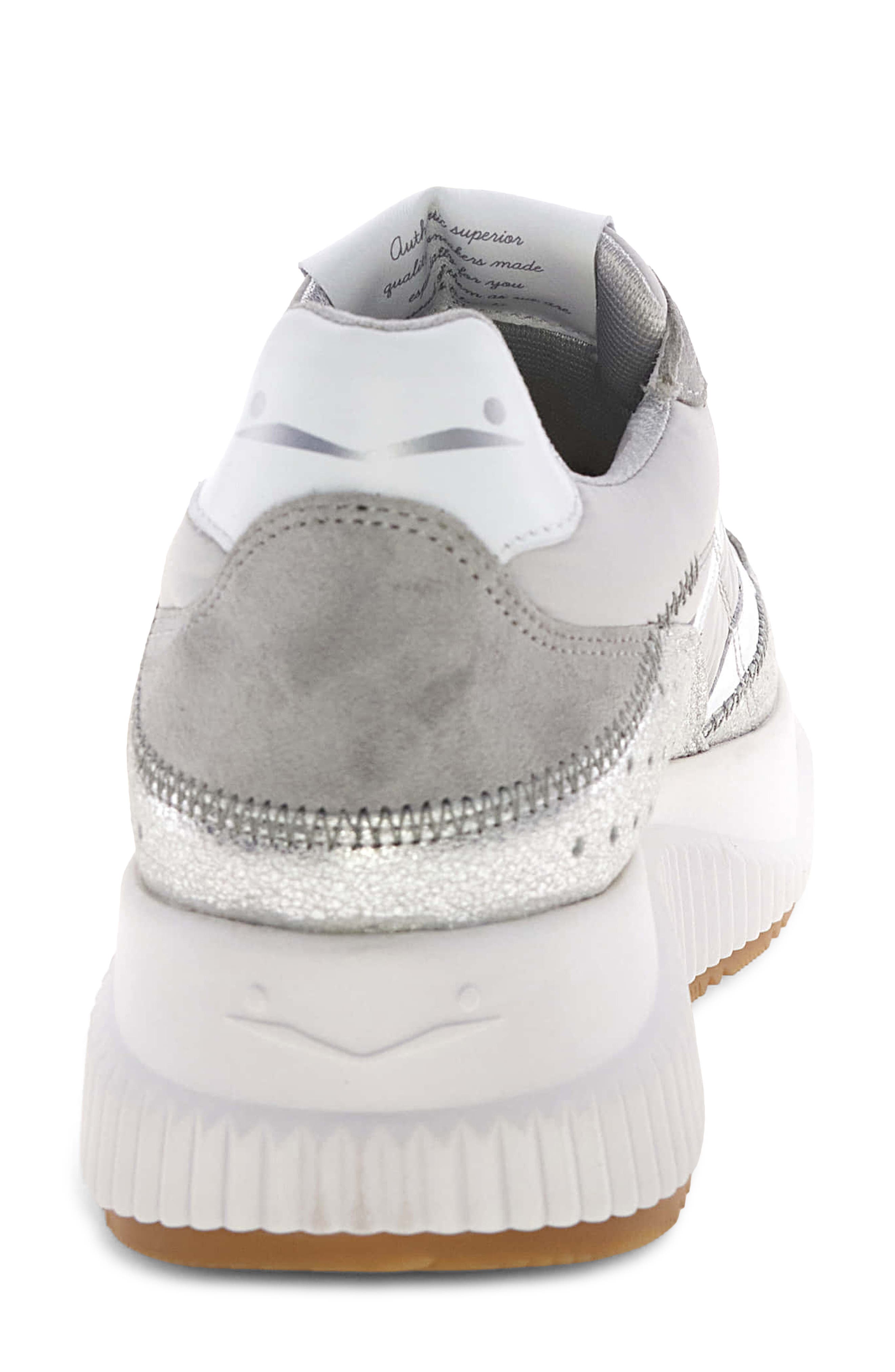 Voile Blanche Lana Fresh Metallic Sneaker, Alternate, color, Silver Grey