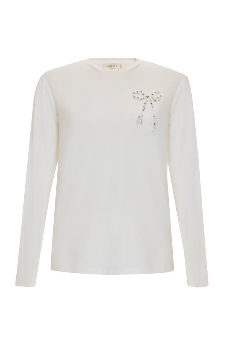 Carolyn Long Sleeve Blouse, Alternate, color, Ecru