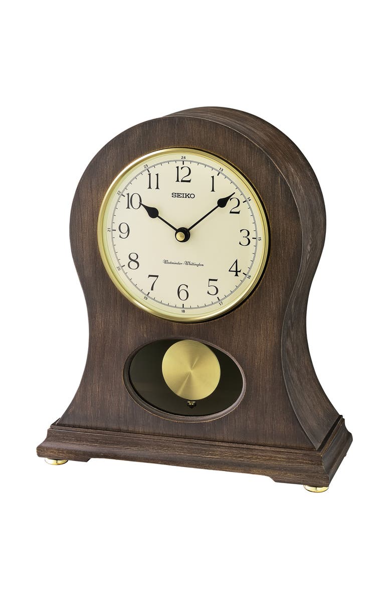 Seiko Tai Dual Chime Mantel Clock, Main, color, Brown