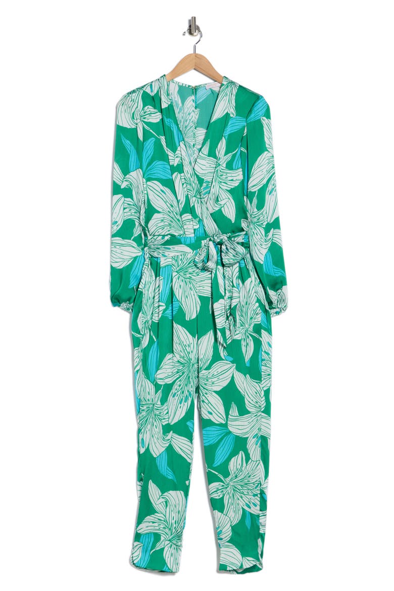 Valery Jumpsuit, Alternate, color, SEA GREEN LILY PRINT