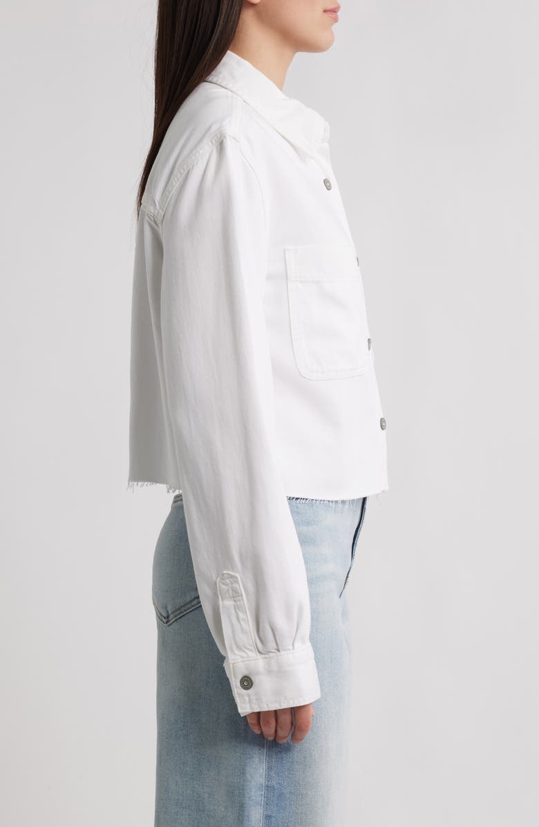 HIDDEN JEANS Classic Crop Denim Shirt Jacket, Alternate, color, White