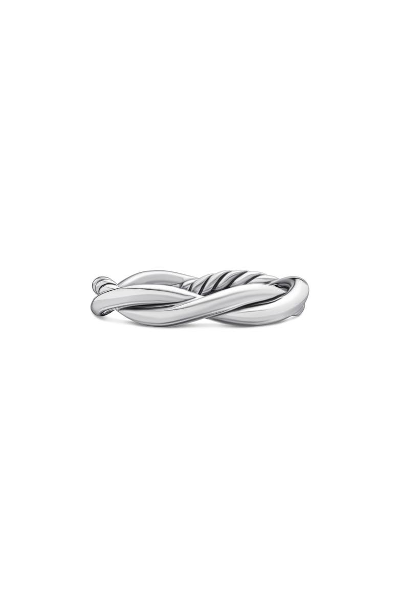 Petite Infinity Twisted Ring with Pavé Diamonds in Sterling Silver, Alternate, color, DIAMOND/ SILVER