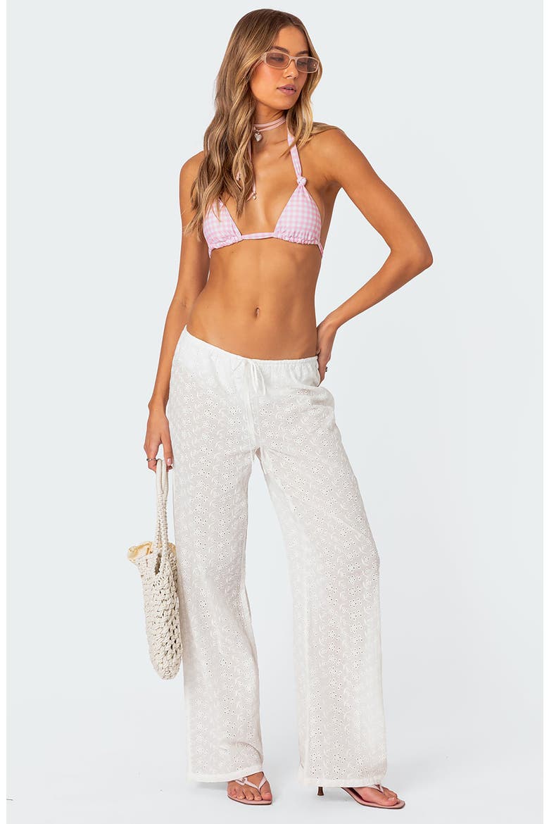 Miracle Eyelet Cover-Up Pants, Alternate, color, WHITE