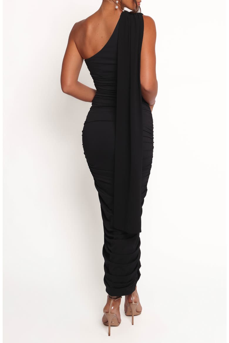 Reia One-Shoulder Body-Con Dress, Alternate, color, BLACK