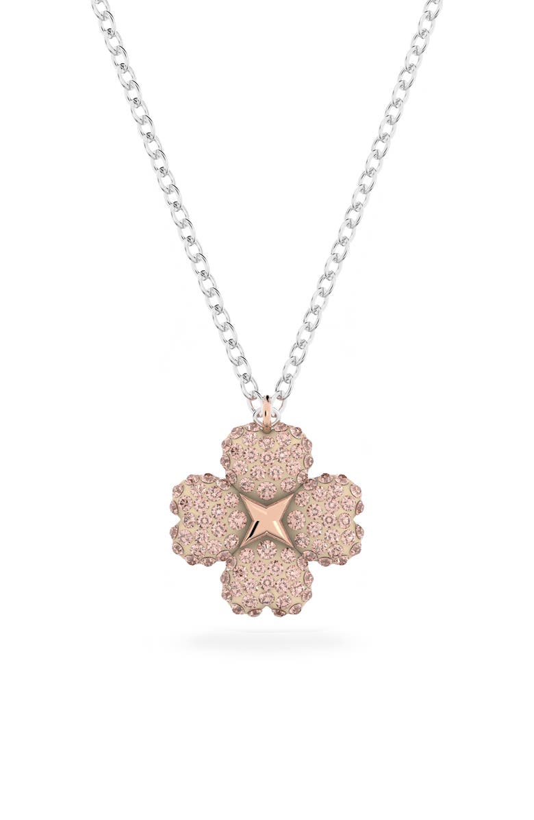 Swarovski Latisha Reversible Flower Pendant Necklace, Main, color, 