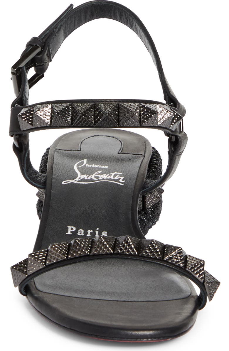 Christian Louboutin Pyrasand Sandal, Alternate, color, Black