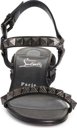 目を引くデザイン★【Louboutin】Pyrasand ストラップサンダル Christian Louboutin Pyrasand 30MM Sandals | Saks Fifth Avenue