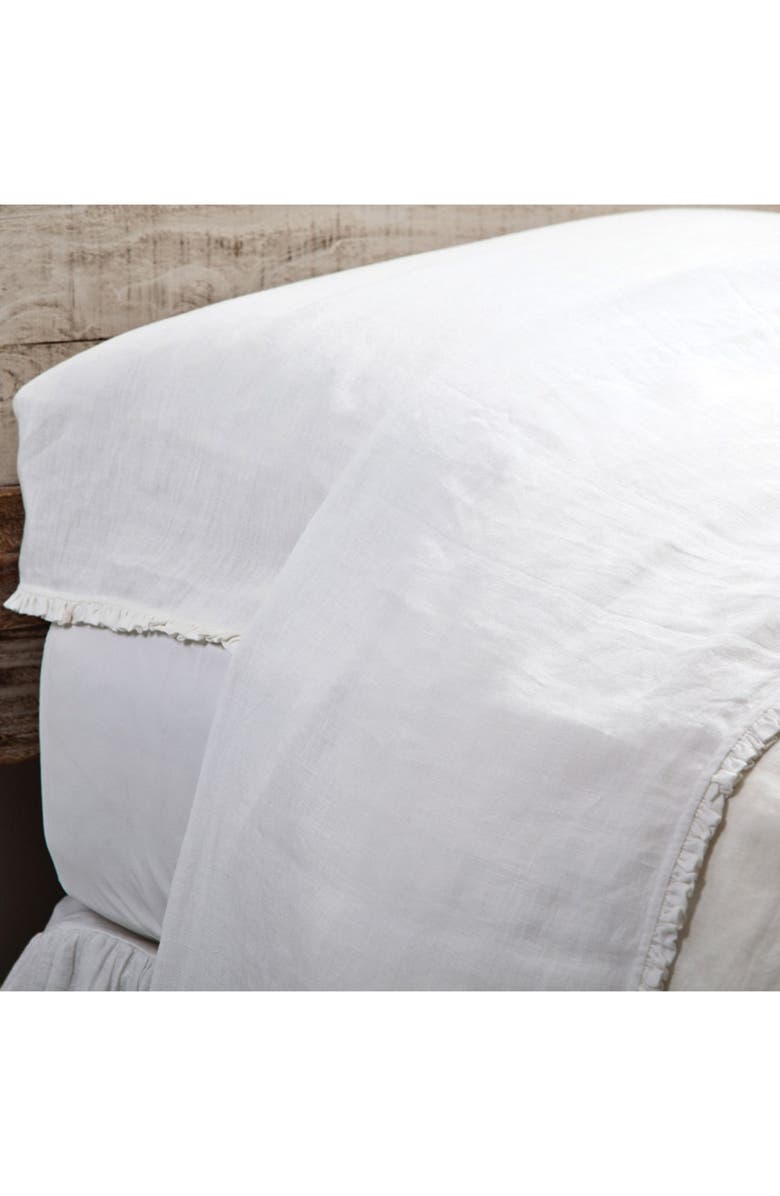 Pom Pom at Home 'Charlie' Linen Flat Sheet, Main, color, 