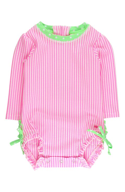 Kids' Seersucker One-Piece Rashguard Swimsuit (Baby & Toddler)