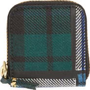 CDG WALLETS SMALL TARTAN PATCHWORK POUCH RED NEW SEASON