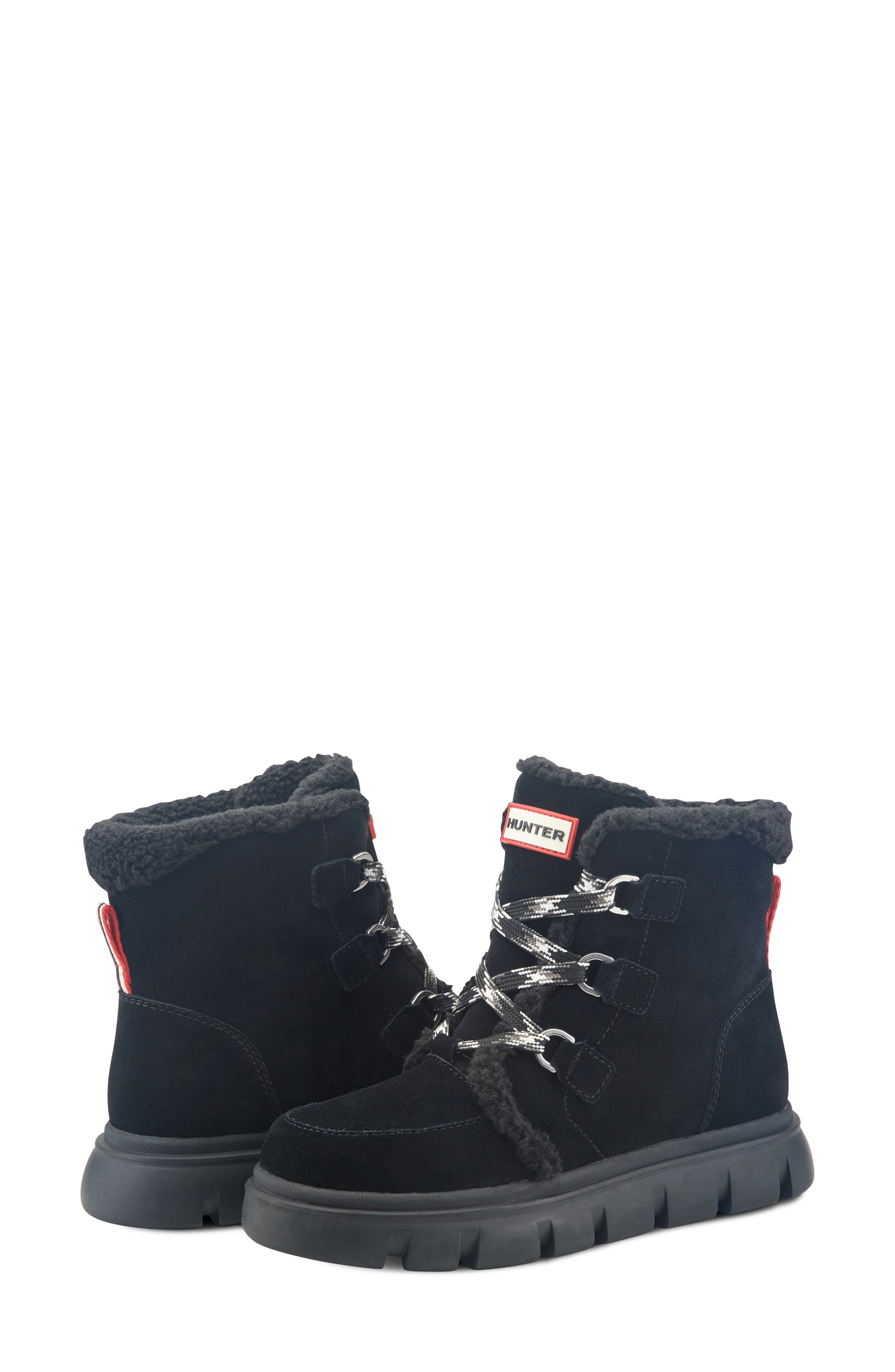 Melody Faux Shearling Bootie, Alternate, color, BLACK/BLACK/SIGNATURE