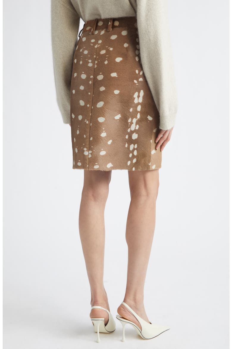 Mica Genuine Calf Hair Skirt, Alternate, color, DEER