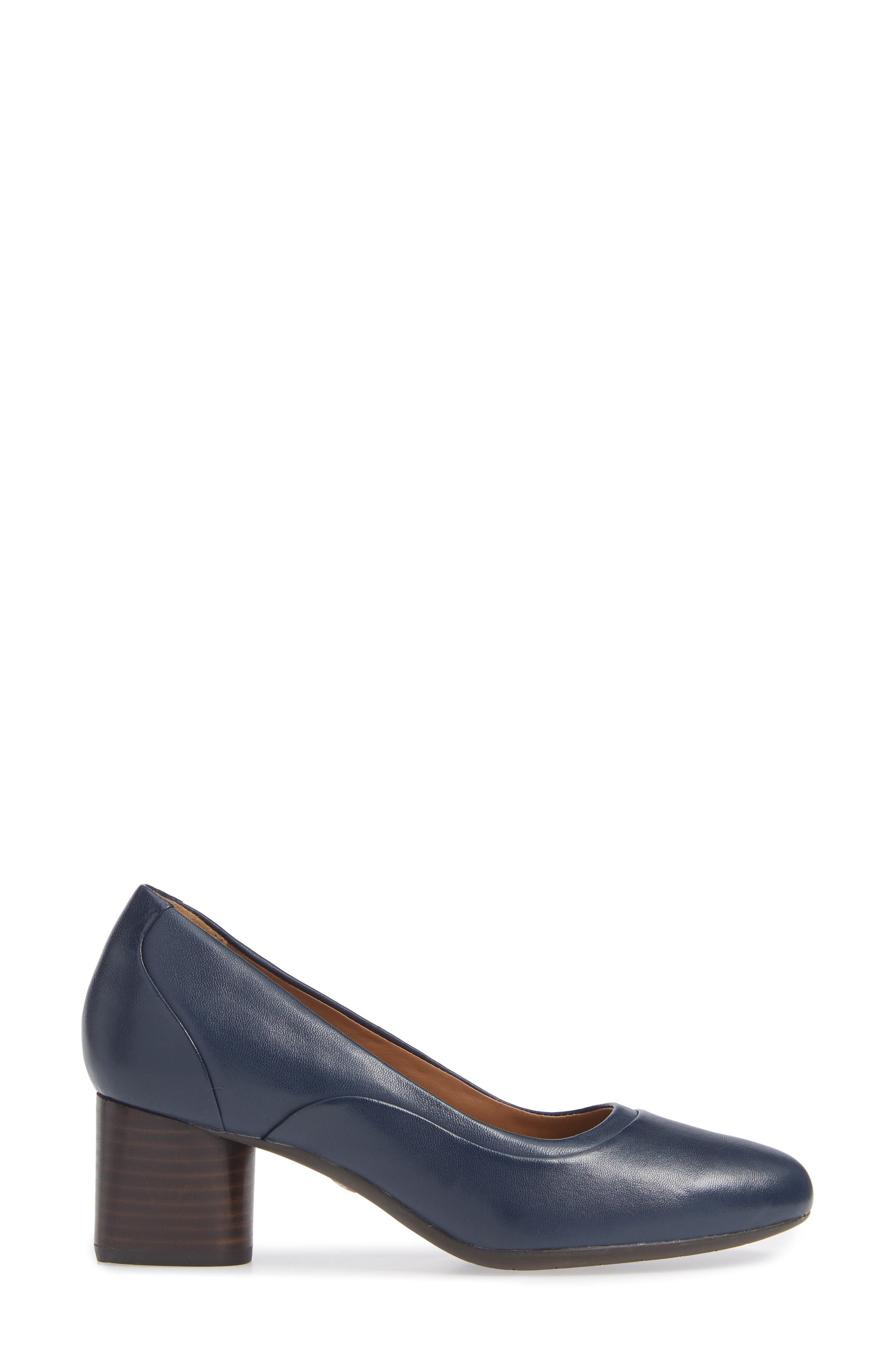 Un Cosmo Step Pump, Alternate, color, NAVY LEATHER