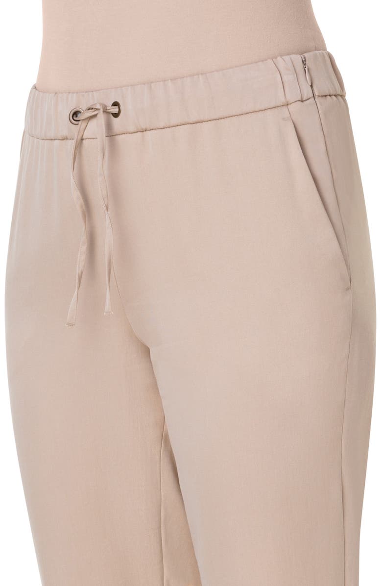 Akris punto Mike Split Hem Crepe Pants, Alternate, color, Beige