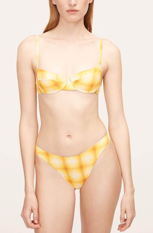 Rebecca Taylor Ombre Plaid Bikini Bottom In Ombre Plaid Zinnia