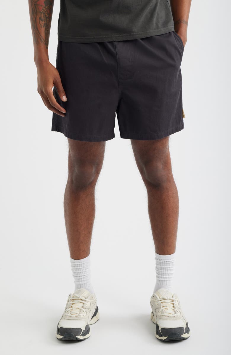 Museum of Peace & Quiet Leisure Cotton Twill Shorts, Main, color, Black