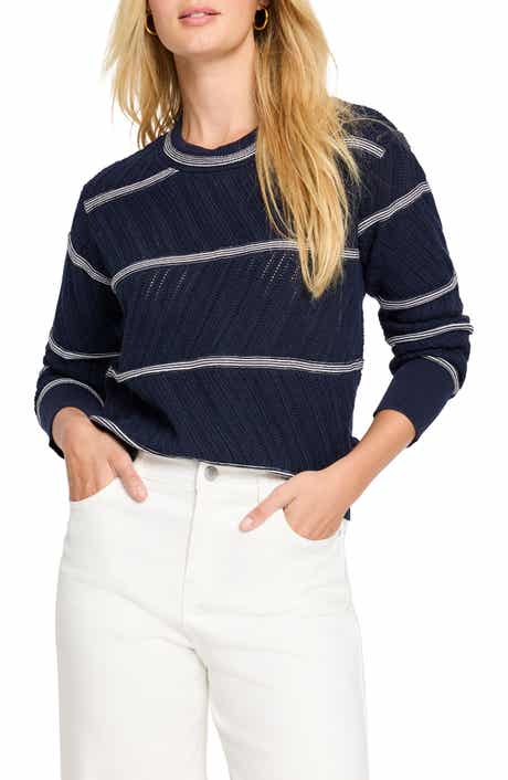 NIC+ZOE Stripe Pointelle Stitch Sweater