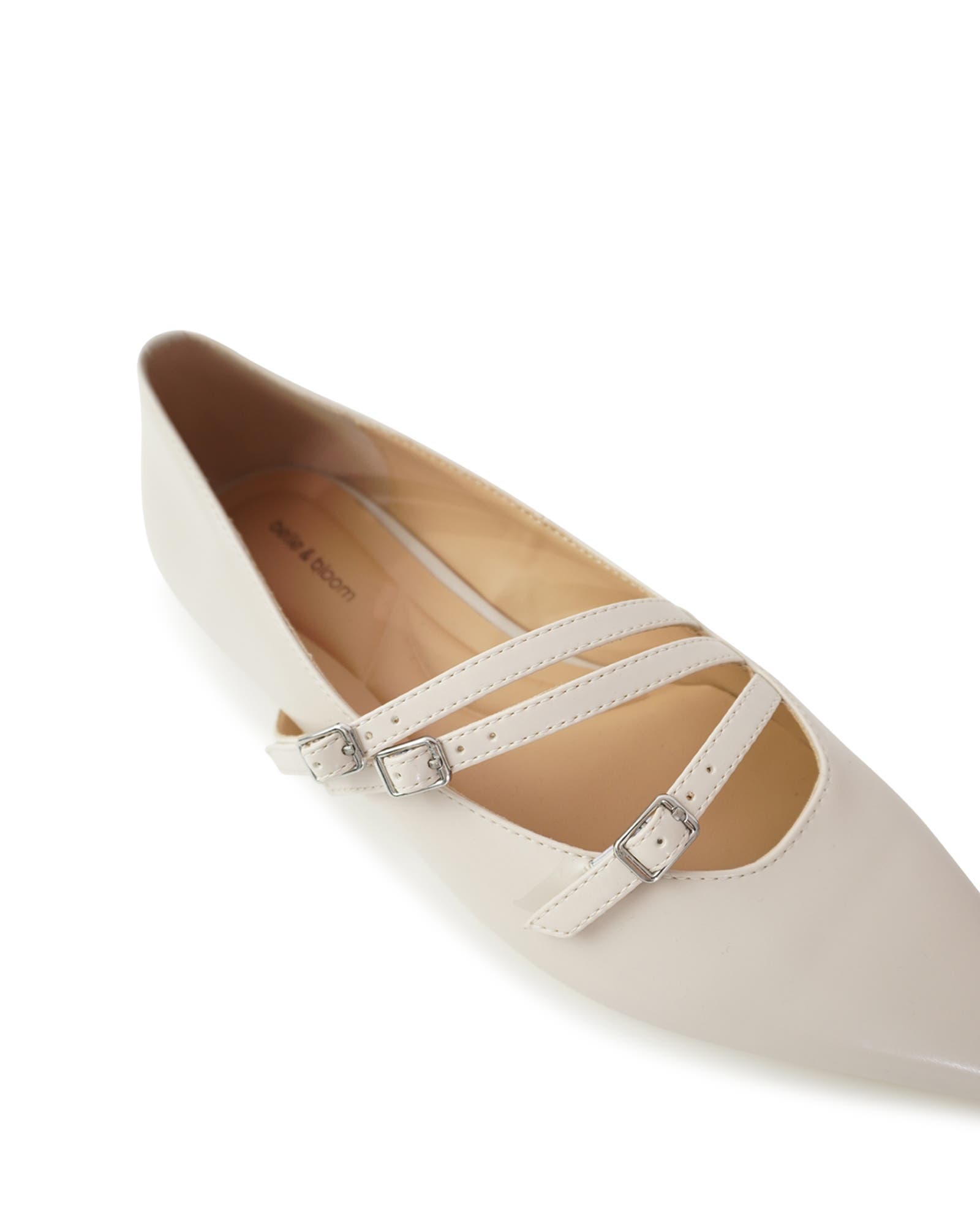 Belle 
Bloom Begin Again Buckled Flat, Alternate, color, Beige