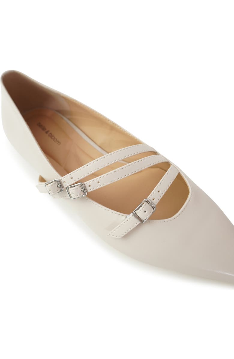 Belle & Bloom Begin Again Buckled Flat, Alternate, color, Beige