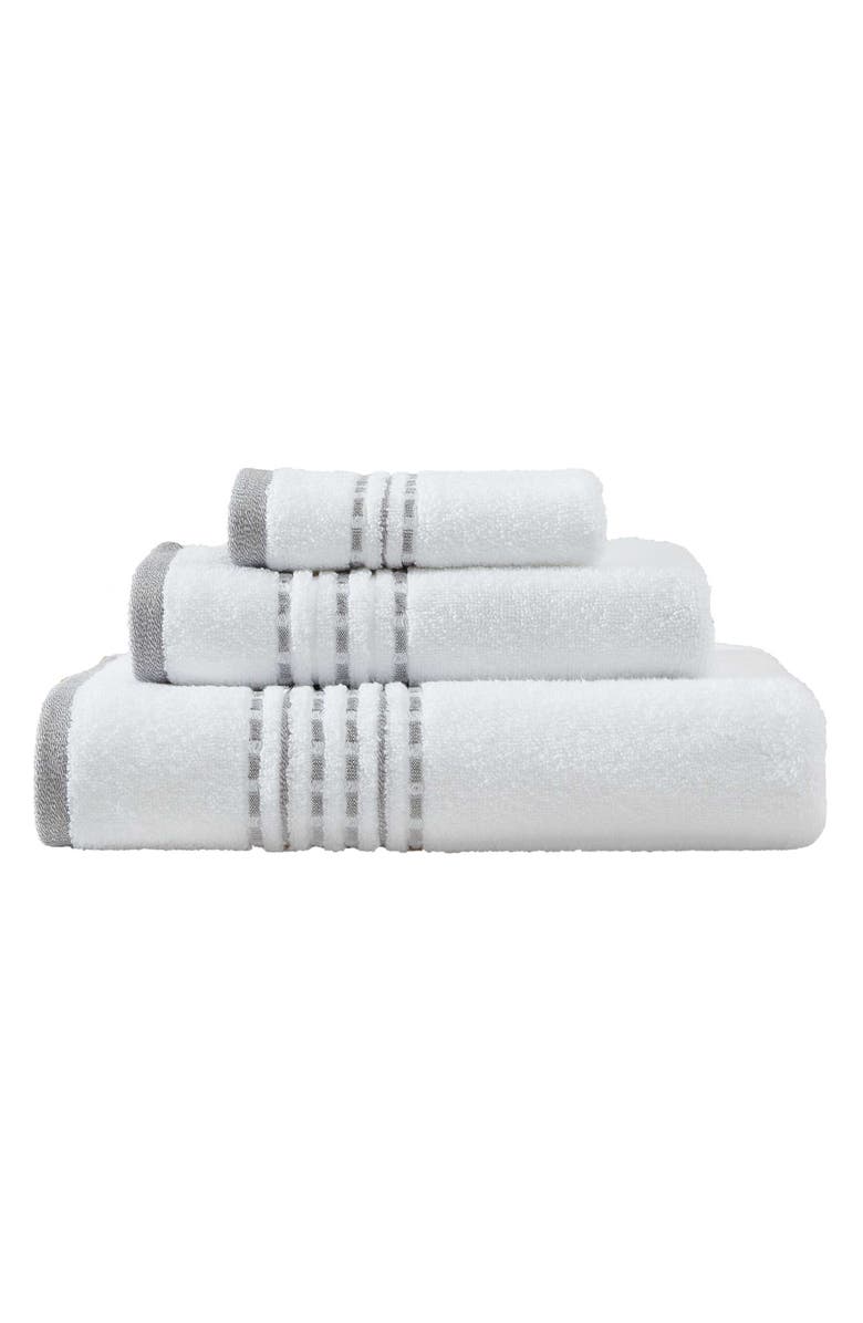 Tommy Bahama Cliff Side 3-Piece Towel Set, Main, color, White/ Grey