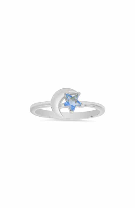 Queen Jewels Cubic Zirconia Celestial Star & Moon Ring