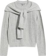 Wit & Wisdom Cable Stitch Twofer Tie Sleeve Sweater