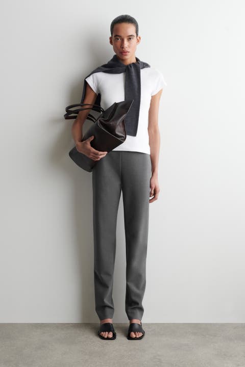 Slim Straight-Leg Pants