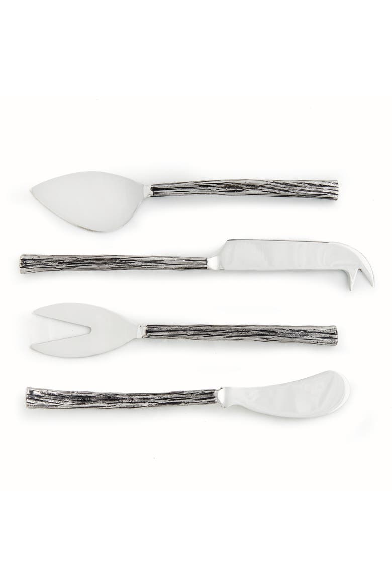 Arwell Cheese Serving Knives Set of 4, Main, color, Silver