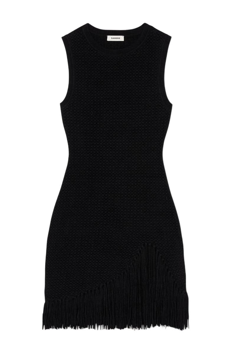 SANDRO Short fringed dress, Alternate, color, 