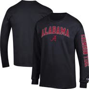 Champion Men's Champion Black Alabama Crimson Tide Arch Over Logo 2-Hit Long Sleeve T-Shirt