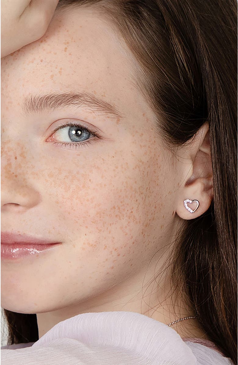 In Season Jewelry Two in One Heart Earrings, Alternate, color, Pink
