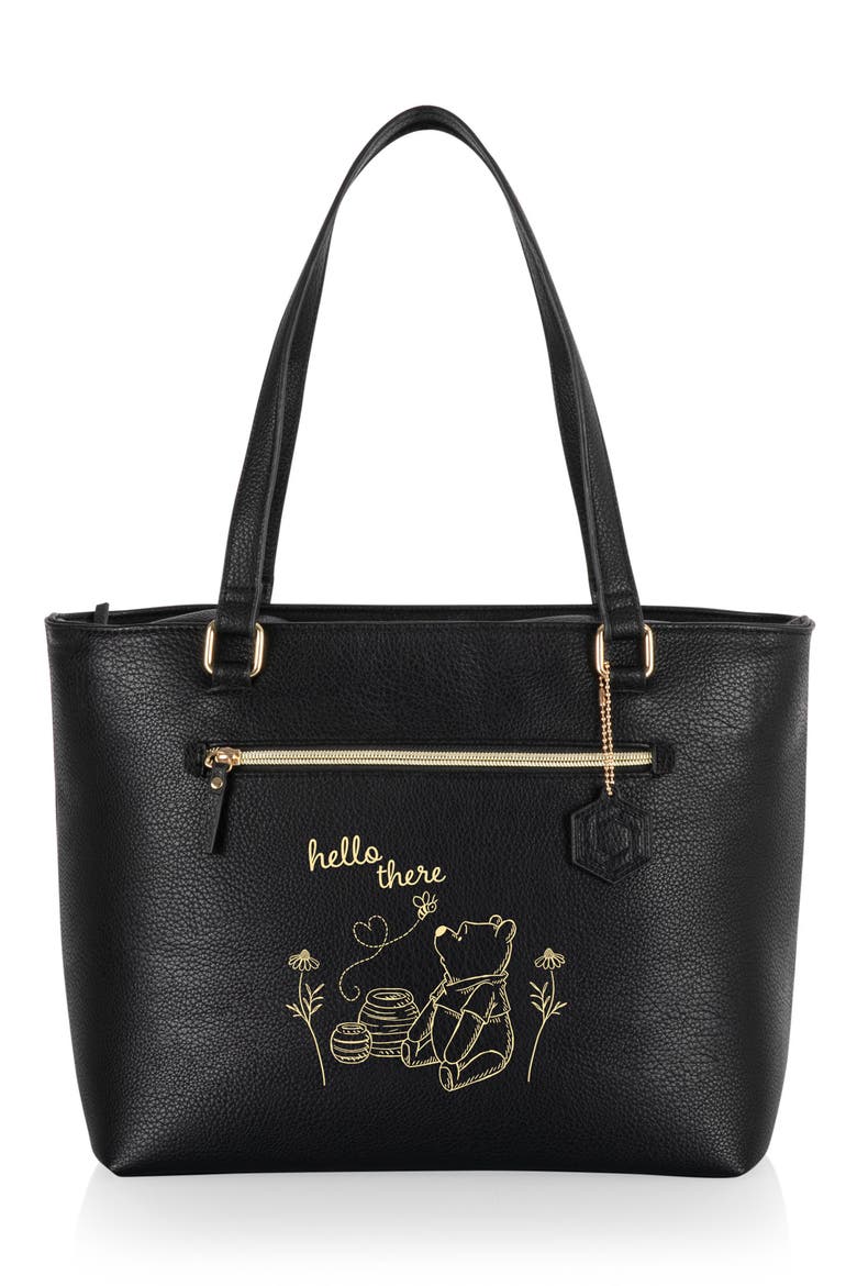x Disney® Winnie the Pooh Uptown Cooler Tote Bag, Main, color, BLACK