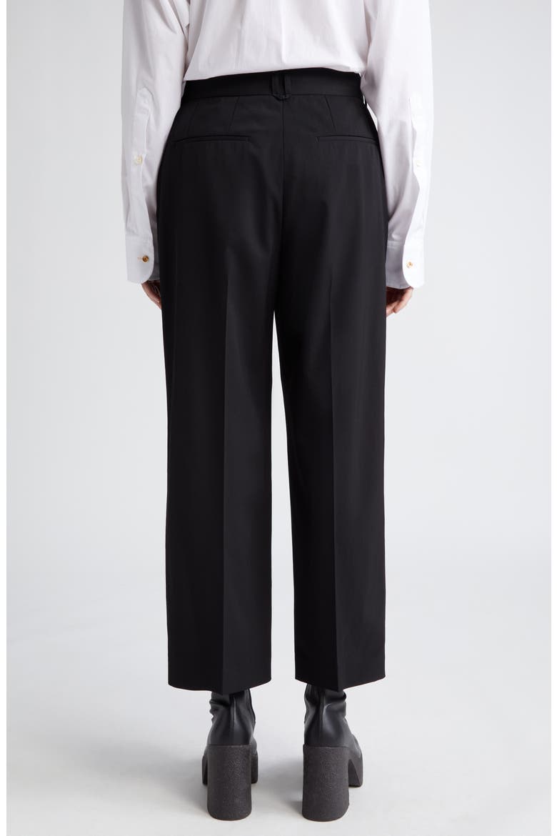 Crop Straight Leg Wool Trousers, Alternate, color, 1000 - BLACK