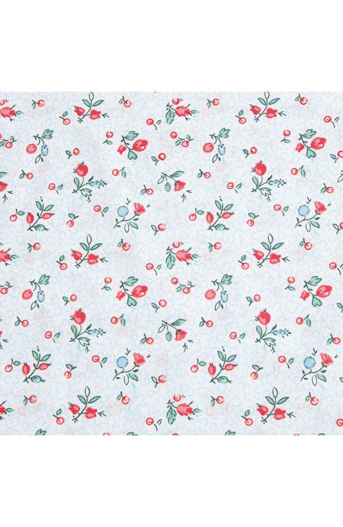 Laura Ashley Aylesmore Ditsy Floral Twin X-long Cotton Percale Sheet Set In Bright Red