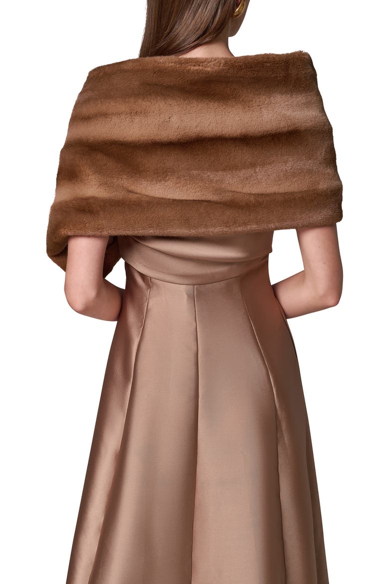 Faux Fur Shrug, Alternate, color, BEIGE