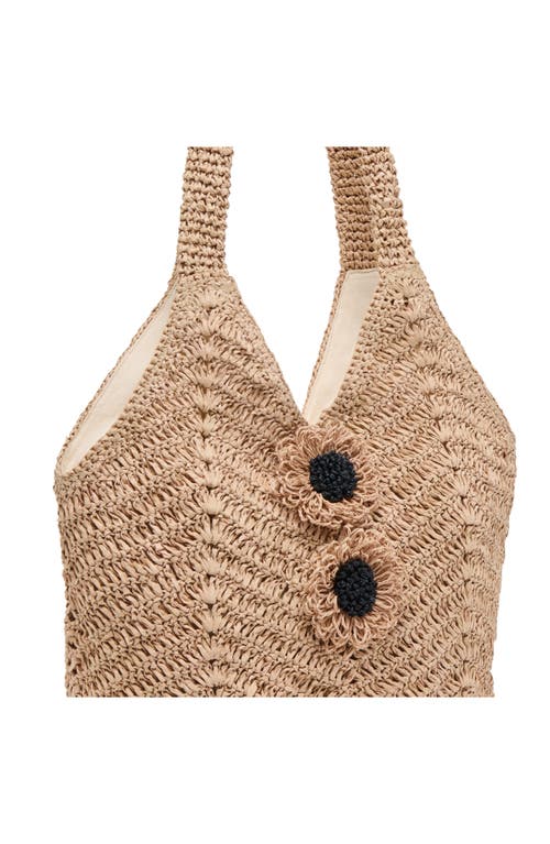Dolce Vita Woven Shoulder Bag In Brown