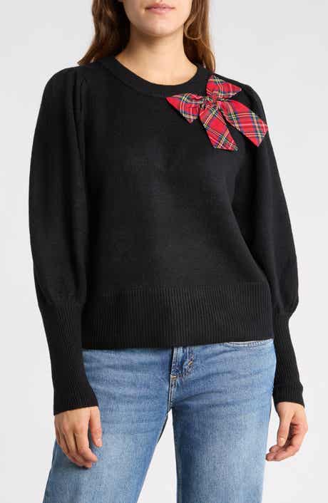 Plaid Bow Sweater