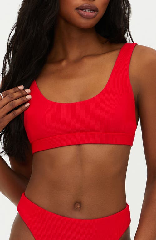 Beach Riot Peyton Bralette Bikini Top In Red